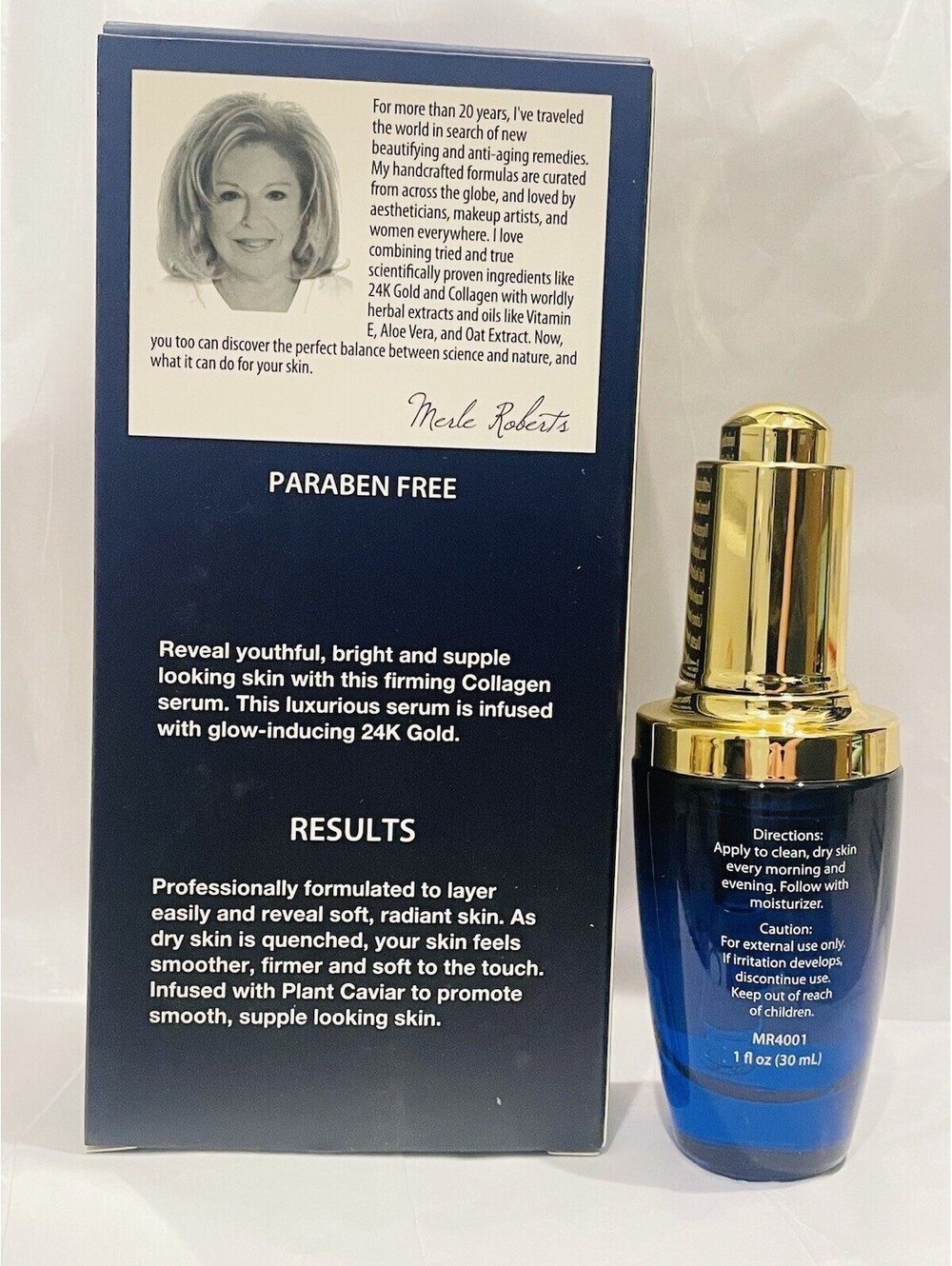 Merle Roberts Perfectionist 24K Gold & Collagen Advanced Firming Serum 1 fl oz - Picture 2 of 2